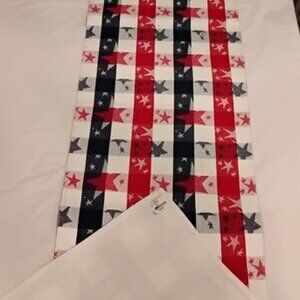 Patriotic Red/White/Blue Star Table Runner by Living Quarters